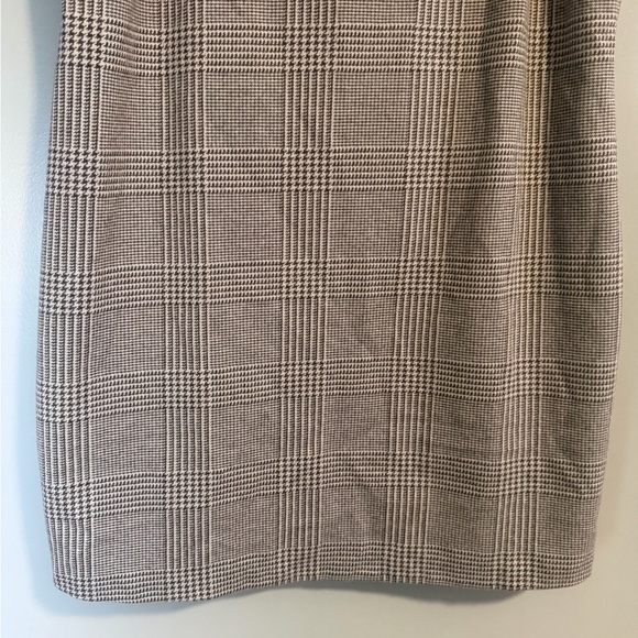 Banana Republic Gray Houndstooth Plaid Preppy Sleeveless Mini Dress Sz 16 NWT - Picture 4 of 11